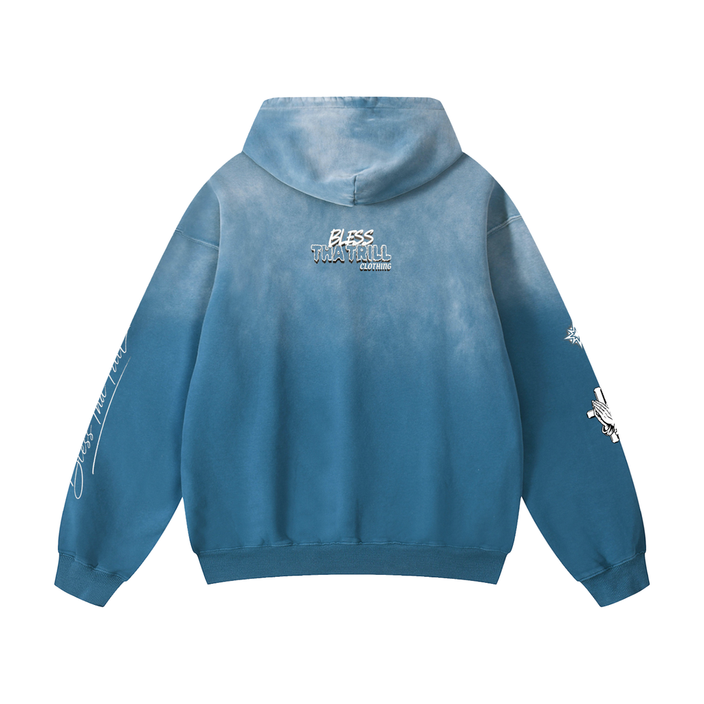 Bless Tha Trill Graphic Multi Color Choice Heavyweight Sunfaded Hoodie
