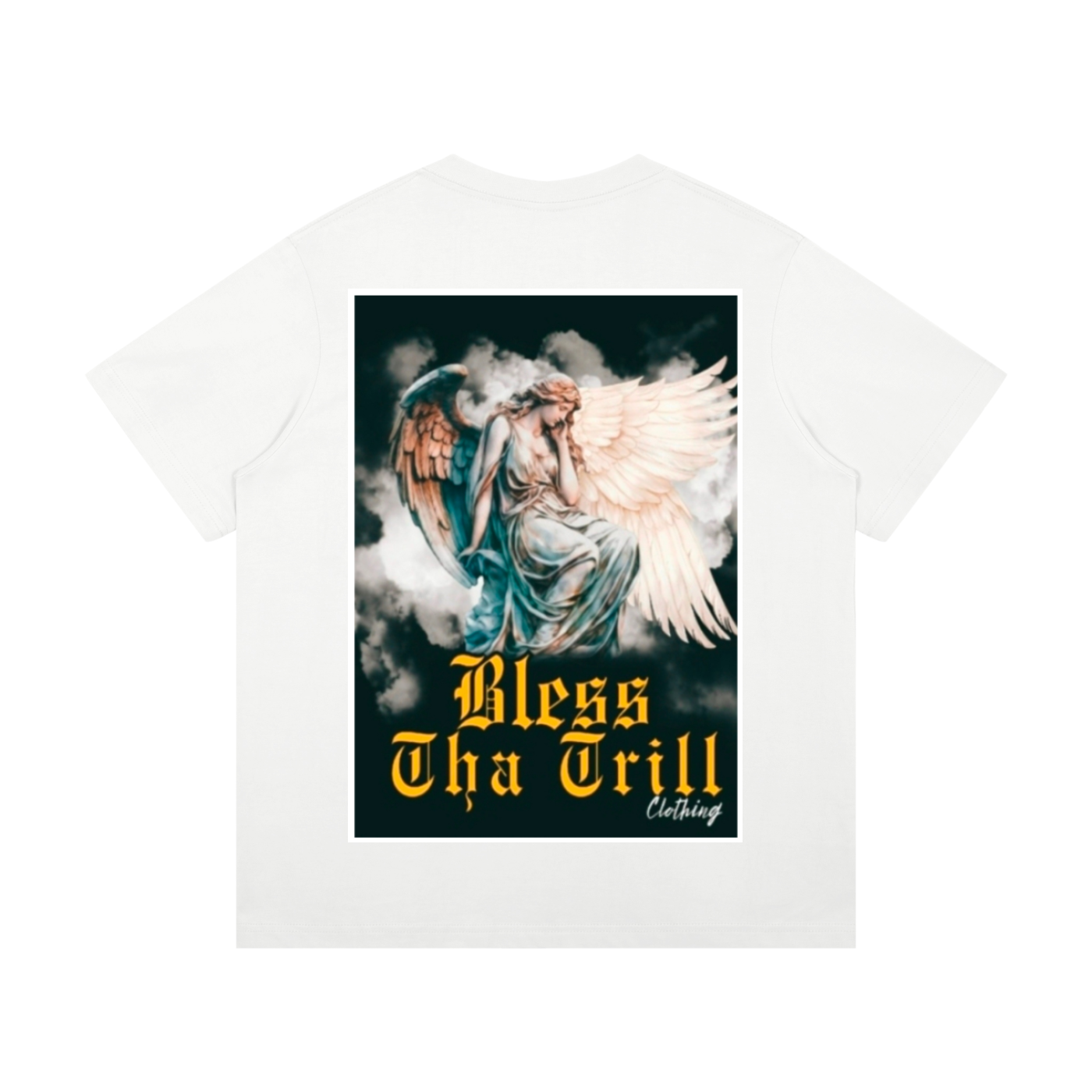 "Guardian Angel" (BlessThaTrill) Graphic Black or White T-Shirt