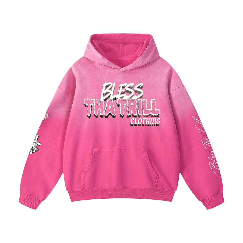 Bless Tha Trill Graphic Multi Color Choice Heavyweight Sunfaded Hoodie