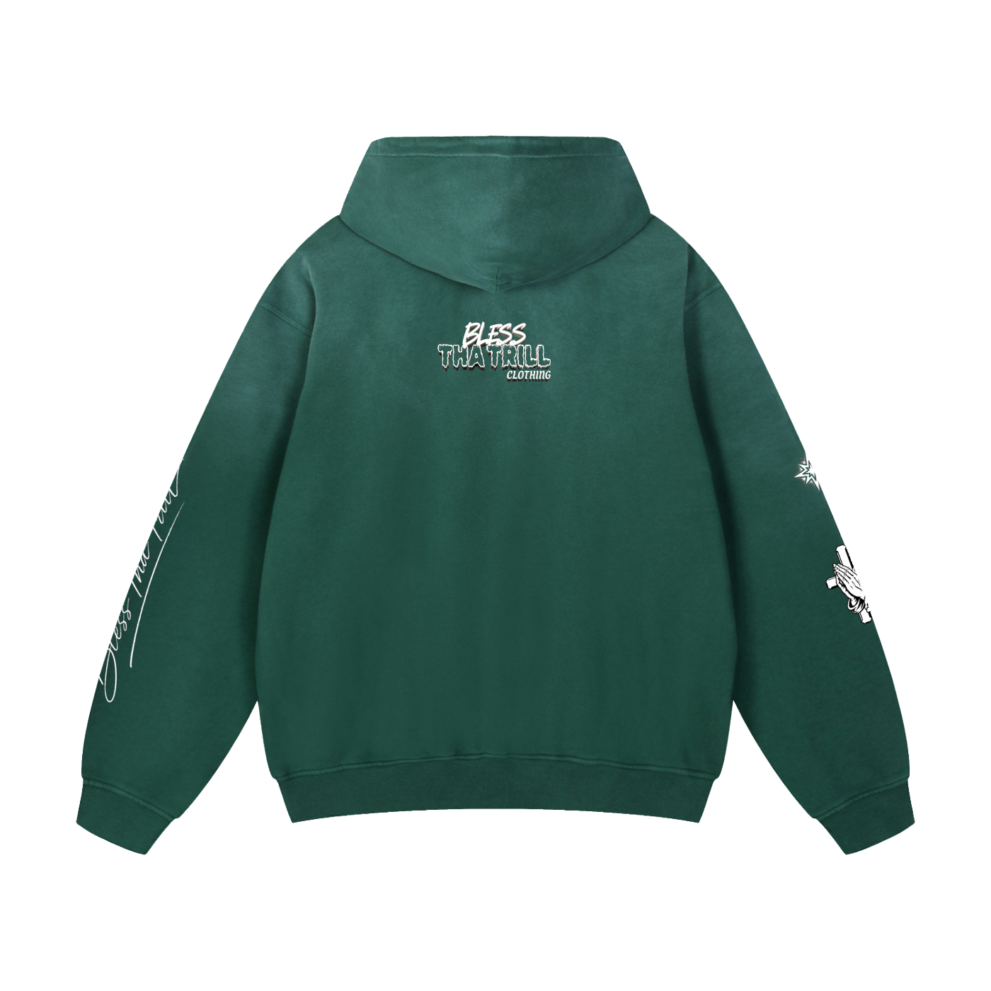 Bless Tha Trill Graphic Multi Color Choice Heavyweight Sunfaded Hoodie