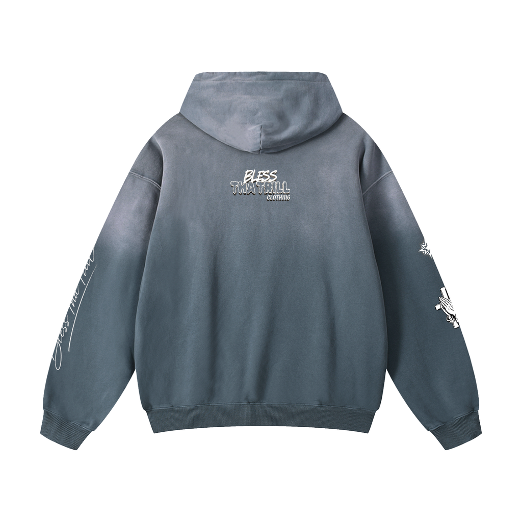 Bless Tha Trill Graphic Multi Color Choice Heavyweight Sunfaded Hoodie