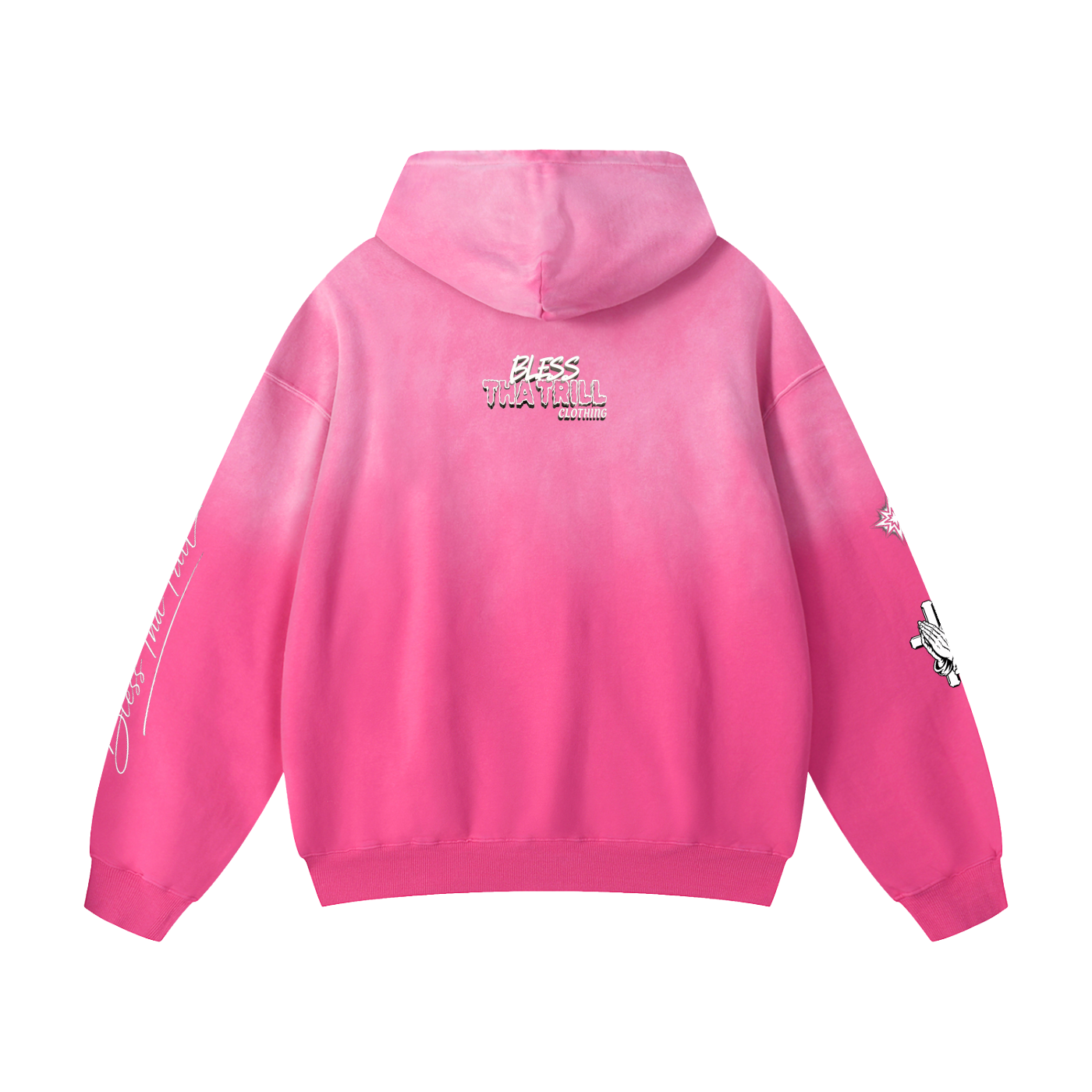 Bless Tha Trill Graphic Multi Color Choice Heavyweight Sunfaded Hoodie