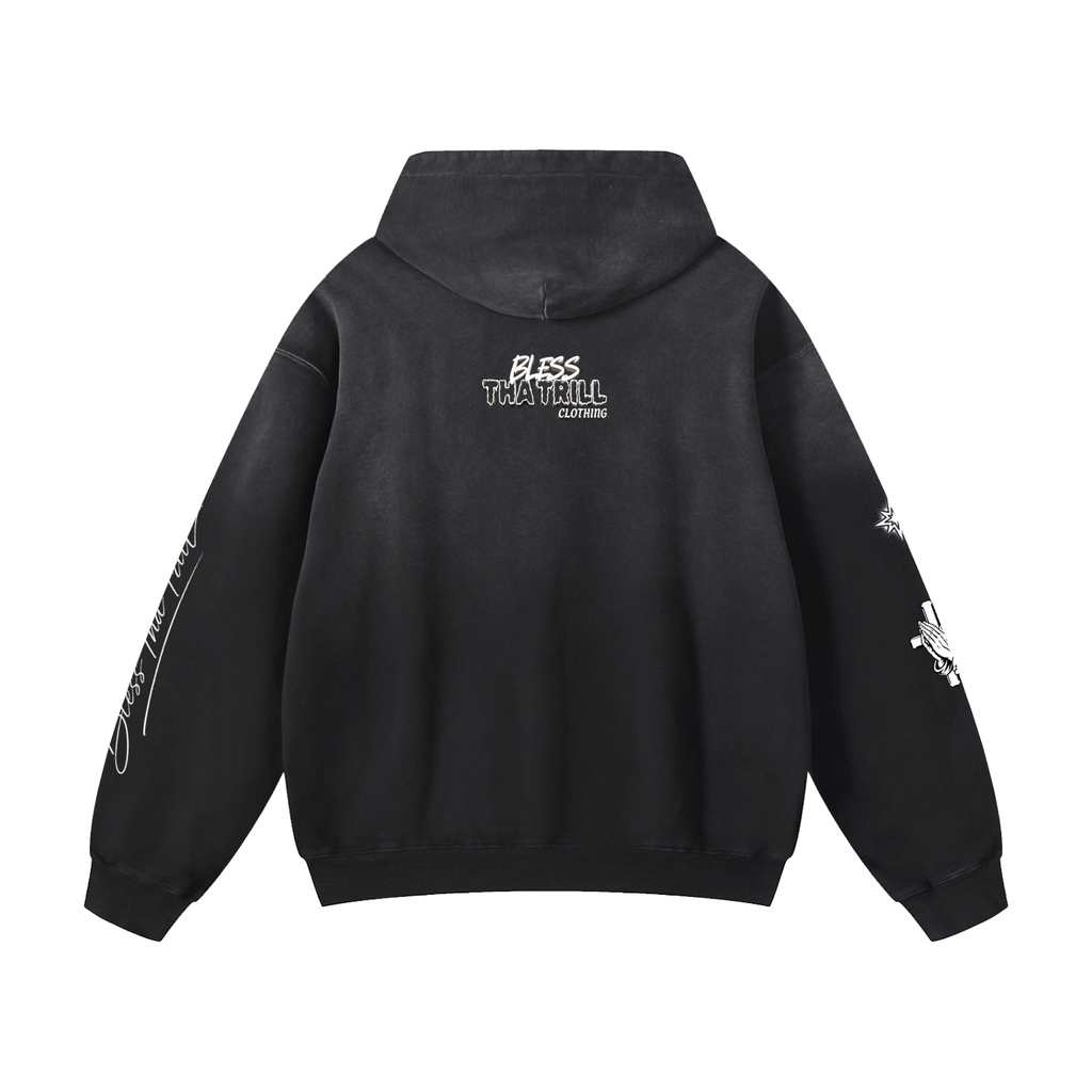 Bless Tha Trill Graphic Multi Color Choice Heavyweight Sunfaded Hoodie