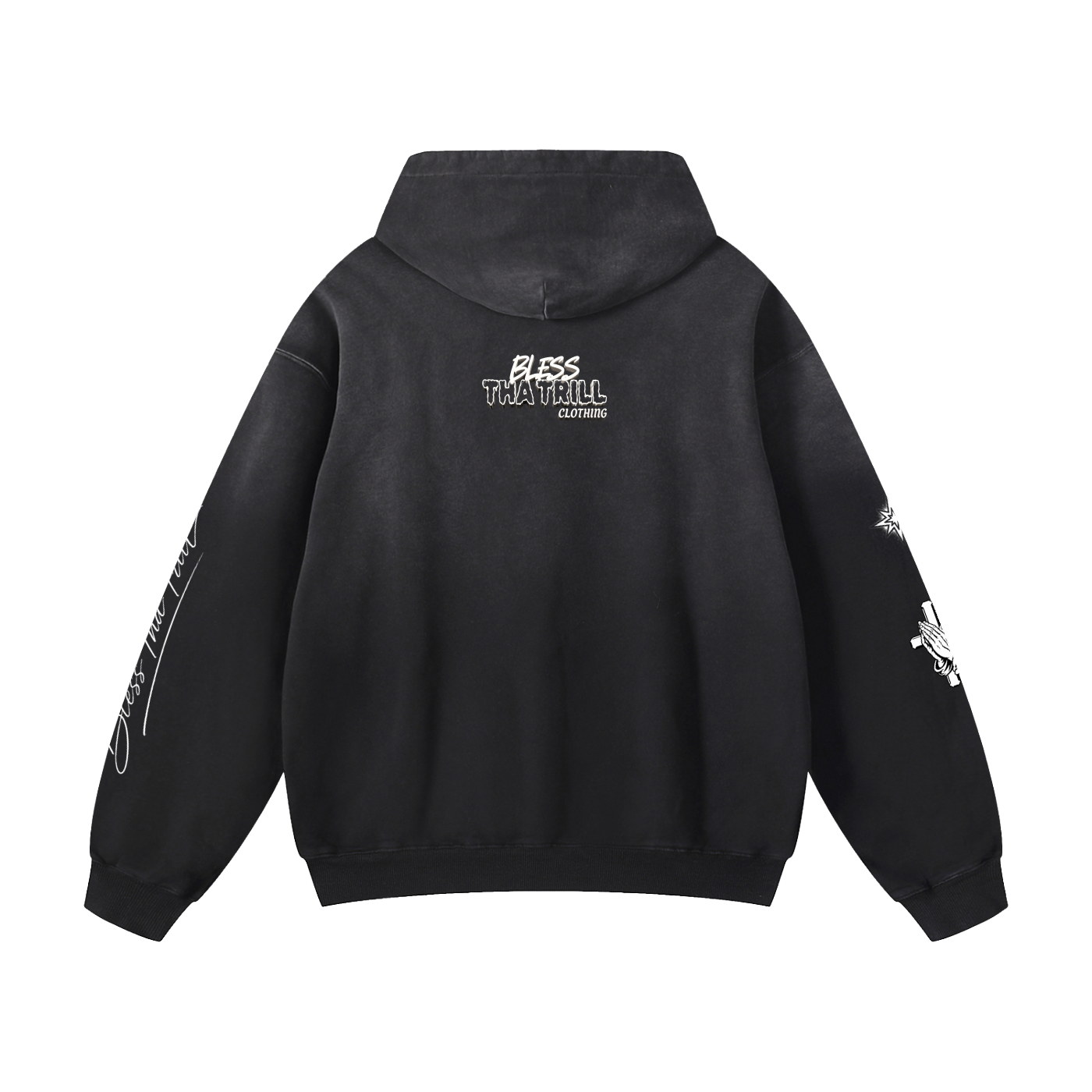 Bless Tha Trill Graphic Multi Color Choice Heavyweight Sunfaded Hoodie